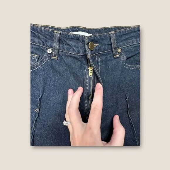 Habitual Pintuck Straight Leg Jeans Dark Blue Size 8 - Picture 4 of 6